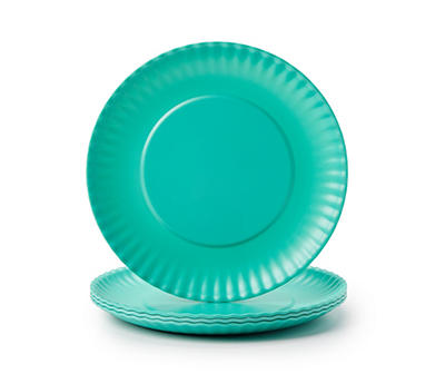 Turquoise Melamine Dinner Plates, 4-Count
