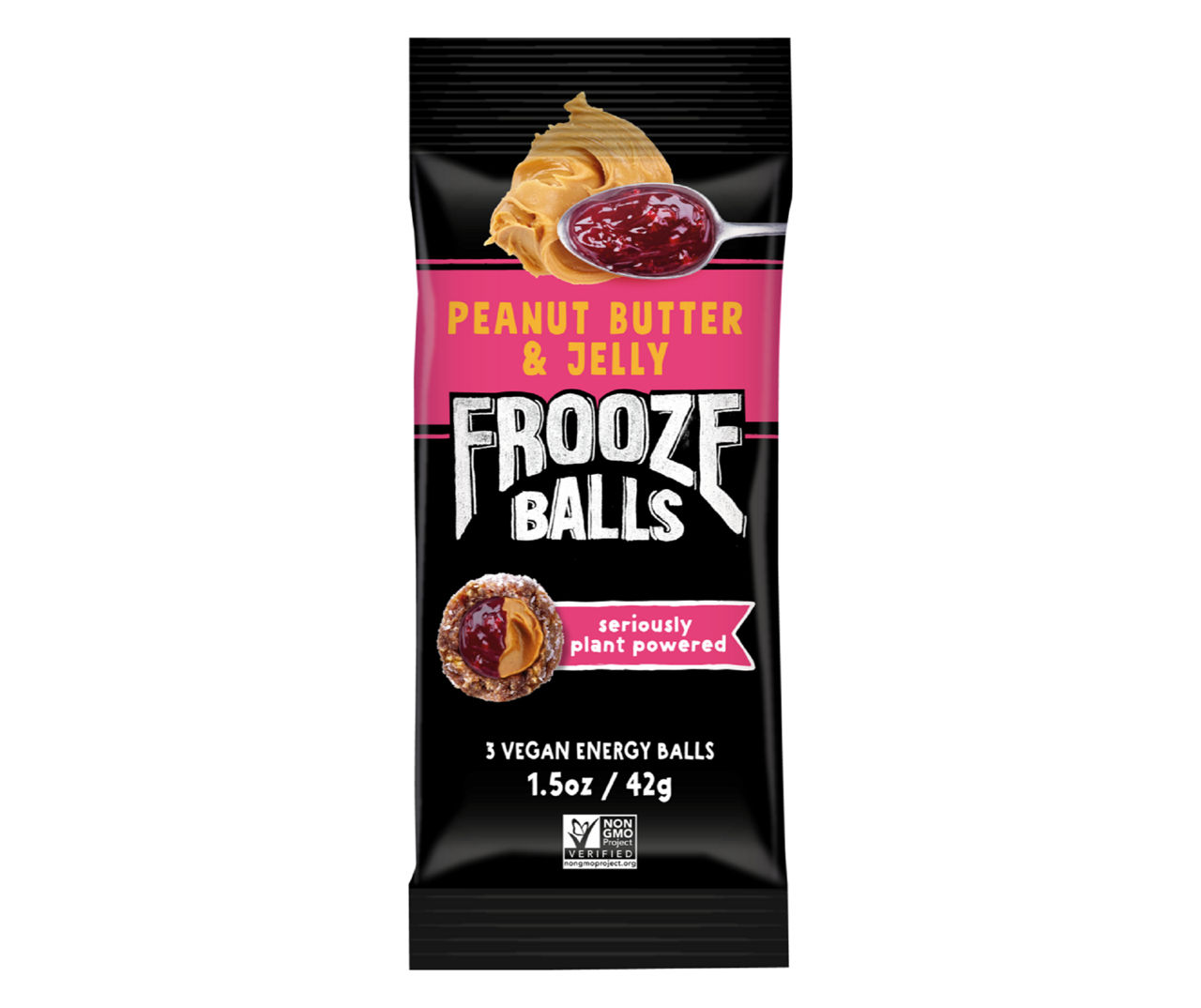 Frooze Balls Peanut Butter and Jelly. Plant-Powered, Double-Filled Energy  Balls. Healthy Vegan Snacks, Gluten-Free, non-GMO (8 count, each with 5