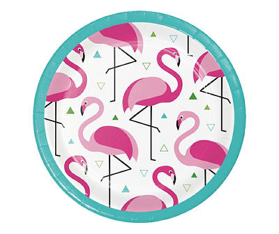 Flamingo Paper Dessert Plates, 40-Count