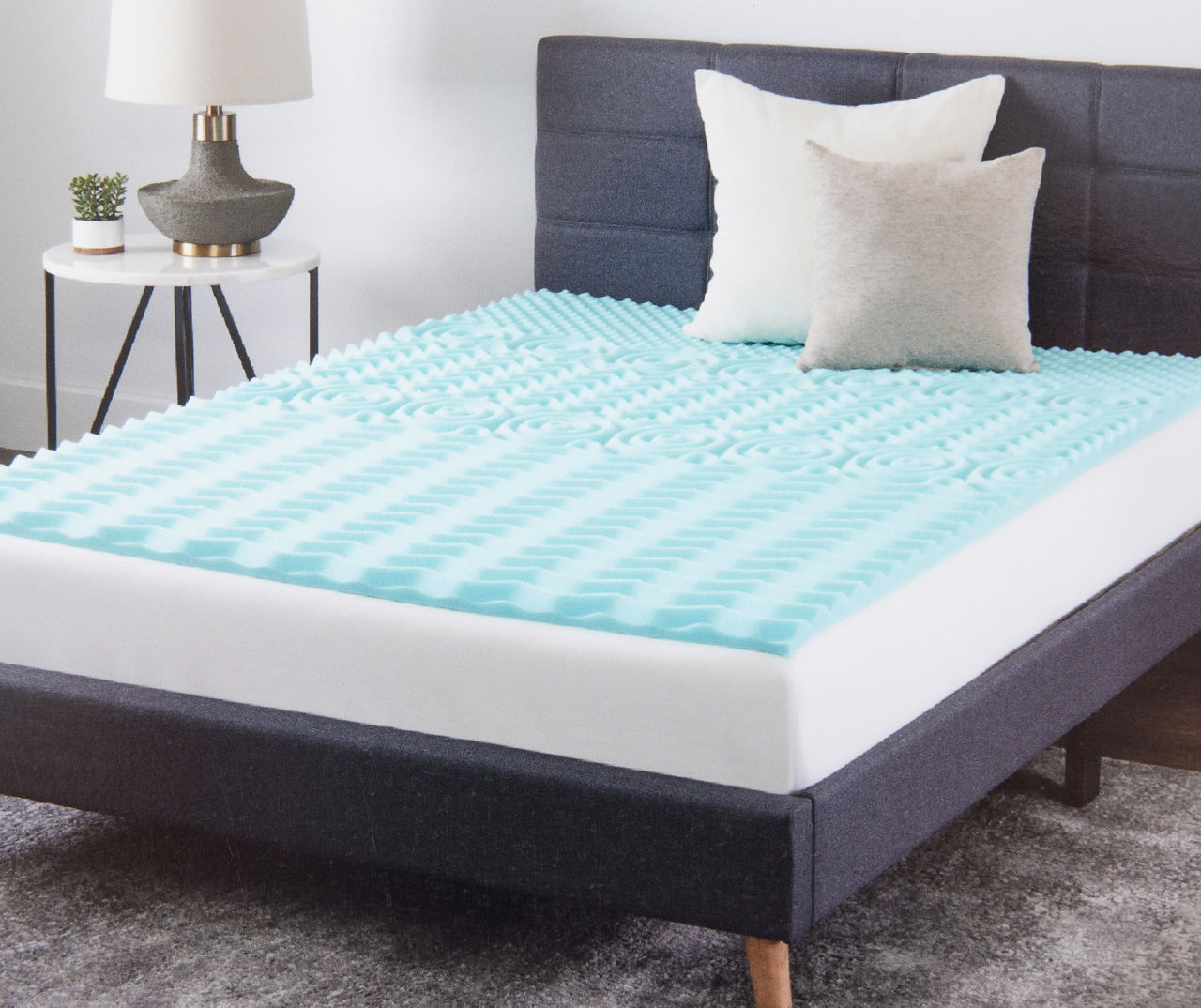 Real Living Real Living Blue 1.5 Memory Foam Mattress Topper