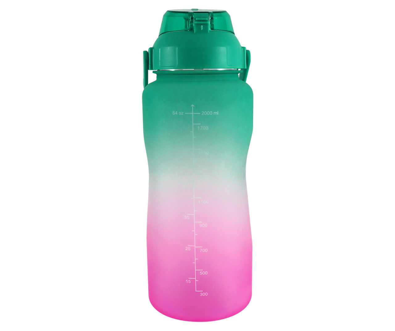 Pink & Blue Ombre Motivational Soft Touch Water Bottle, 64 Oz