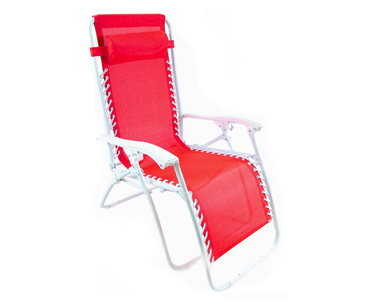 Jordan Manufacturing Red Zero Gravity Outdoor Lounge Chair