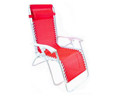 Red Zero Gravity Outdoor Lounge Chair Recliner