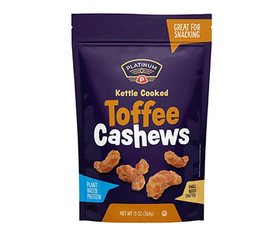 Kettle Cooked Toffee Cashews, 13 Oz.