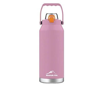 Mountain Rim Pink Stainless Steel Water Bottle, 64 oz.