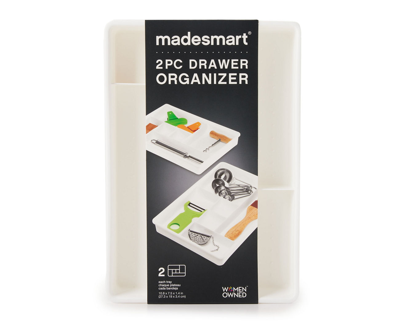 Madesmart White 2Piece Drawer Organizer Big Lots