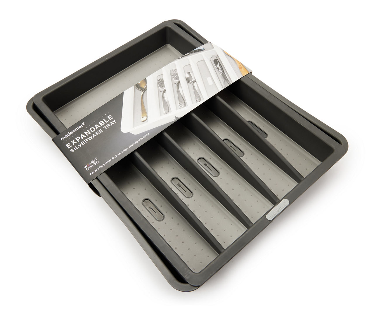 Madesmart Granite Gray Expandable Silverware Tray Big Lots