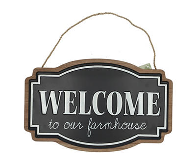 "Welcome To Our Farmhouse" Hanging Wall Decor