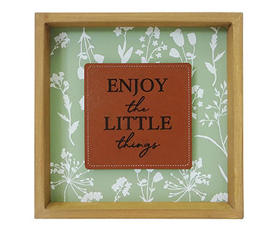 "Enjoy The Little Things" Floral Box Tabletop Decor