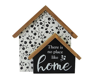 "No Place Like Home" Floral House Tabletop Decor