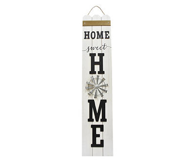 "Home Sweet Home" Windmill & Fence Leaner Decor