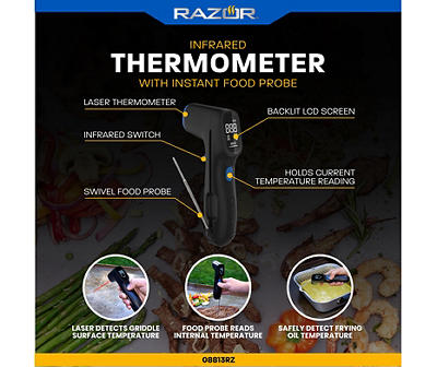 Digital Infrared Thermometer with Instant Food Probe