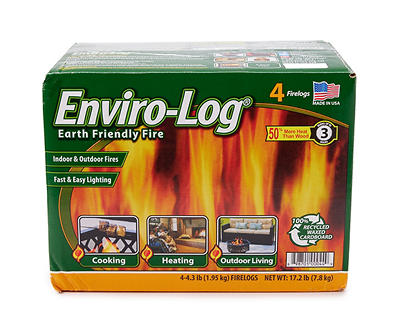 Enviro-Log Firelogs, 4-Pack