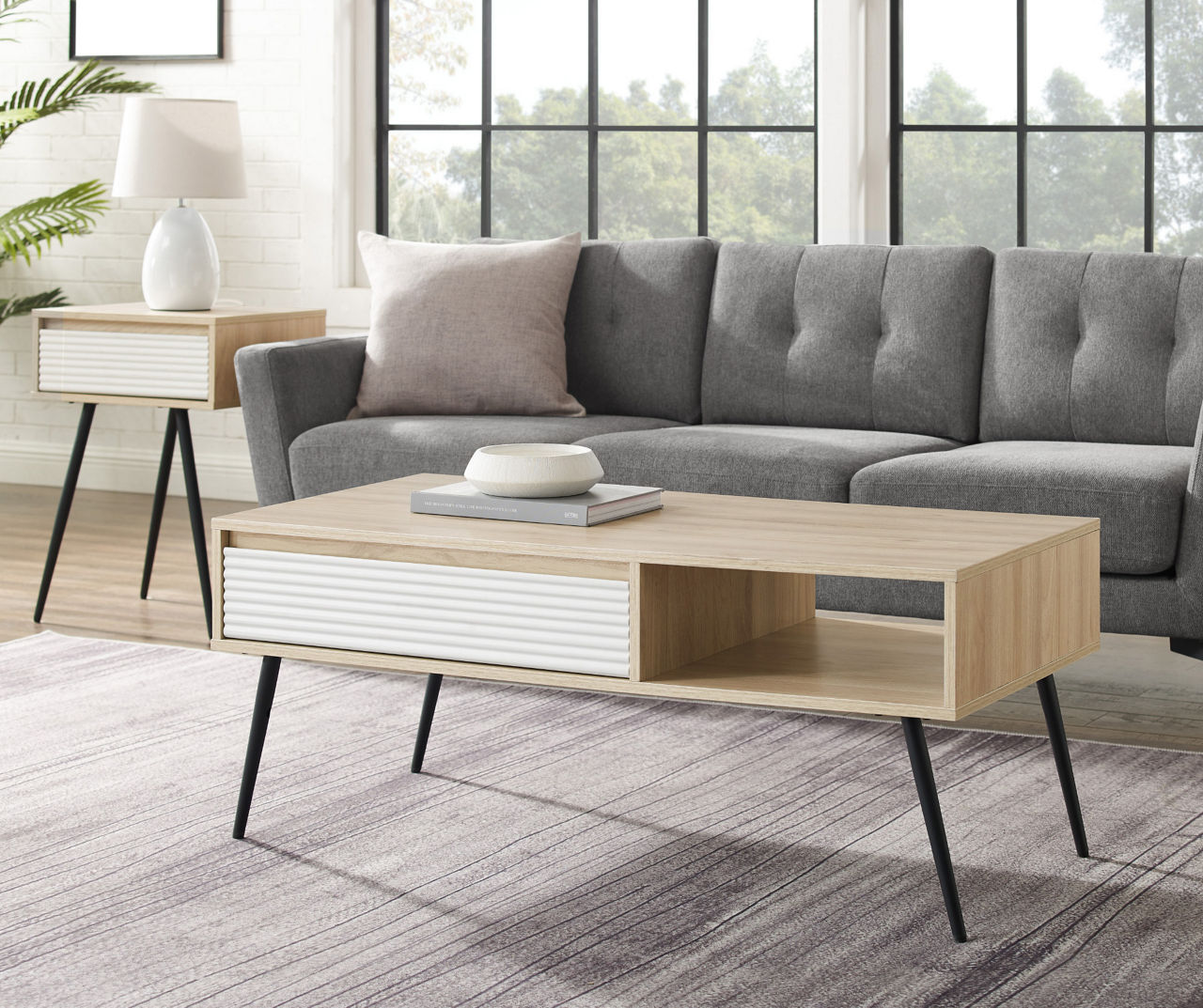 Walker Edison Walker Edison Fluted Coffee Table Big Lots