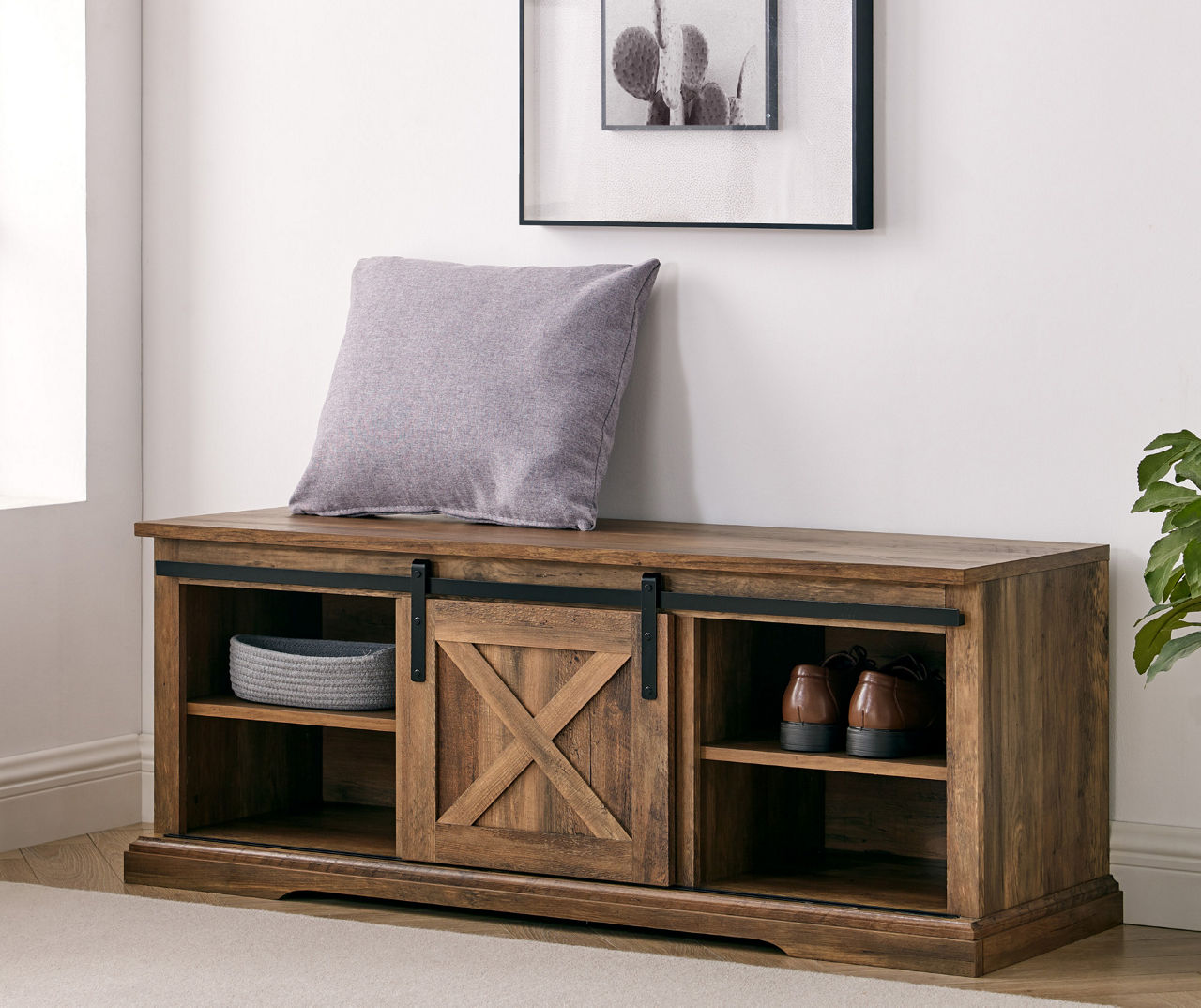 INDIANA 3 section Entryway bench with storage