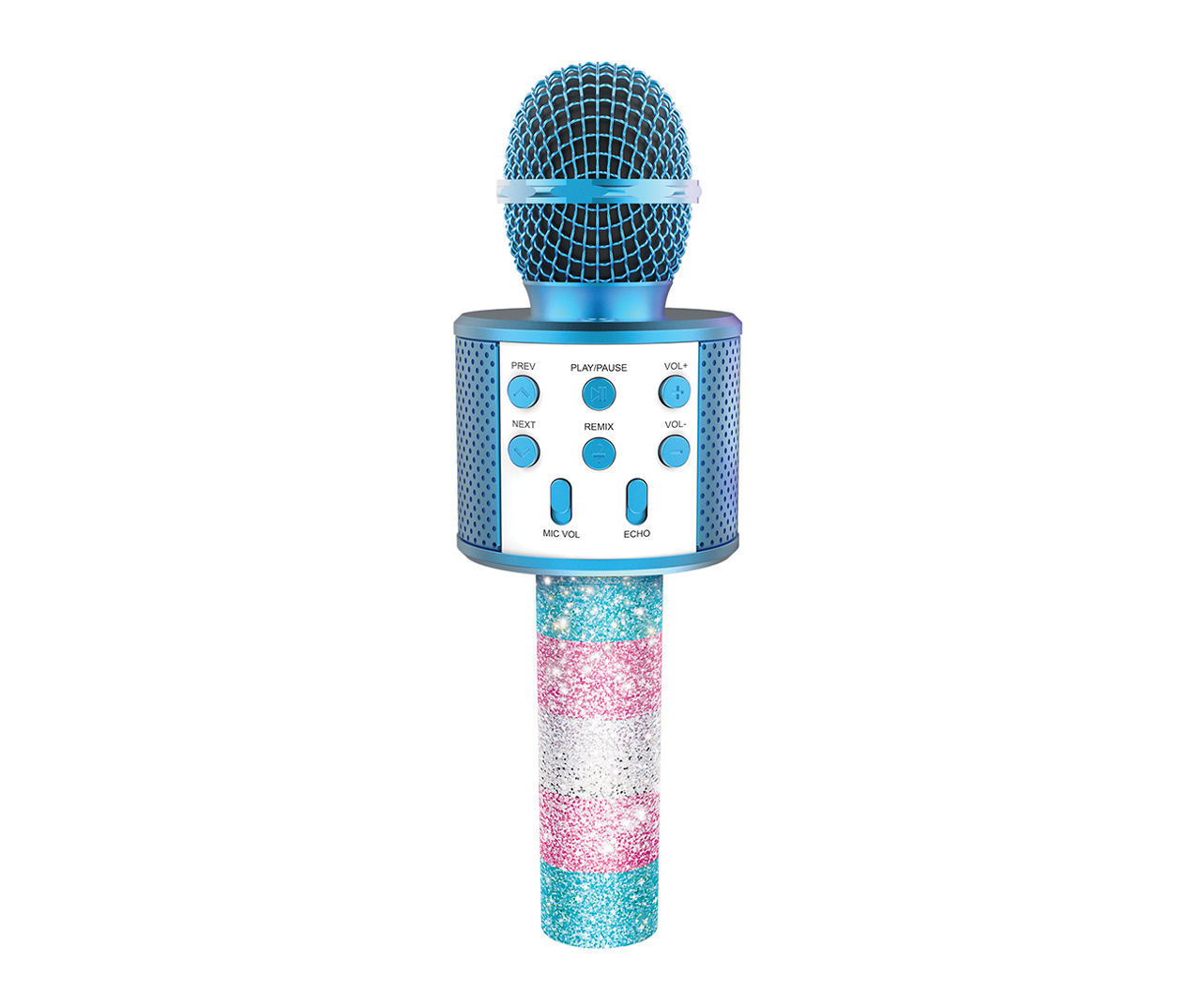Glitter Trans Flag Karaoke Mic With Speaker