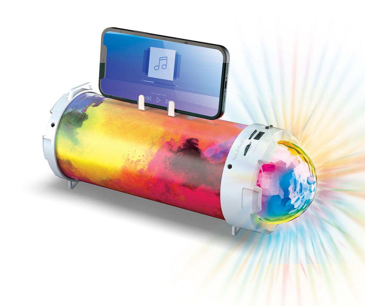 Rainbow Splash Bluetooth Disco Ball Boombox Speaker
