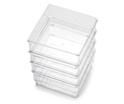 Clear Plastic Organizers, 4-Pack
