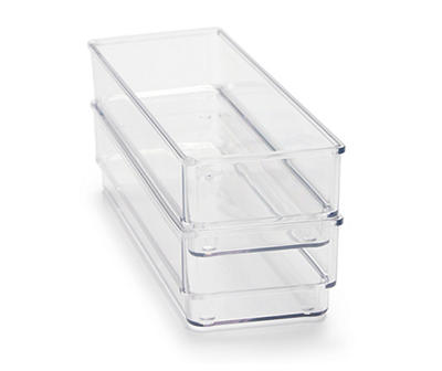 Hudson Home Clear Plastic Organizers, 2-Pack