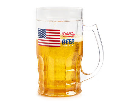 "Liberty & Beer for All" American Flag Beer Stein, 22 Oz.