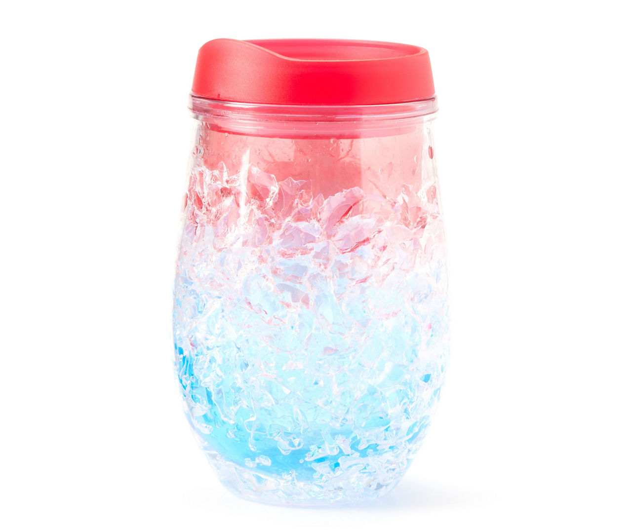 Plastic Stemless Wine Glass Tumbler with Lid and Straw