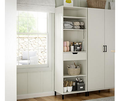 Evolution Vantage White 5-Shelf Open Cabinet