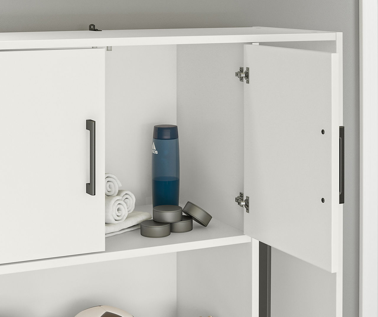 System Build Amplus White 2-Door Storage Cabinet