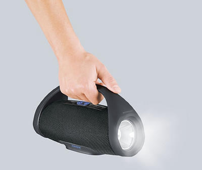 Black Flashlight & Bluetooth Speaker