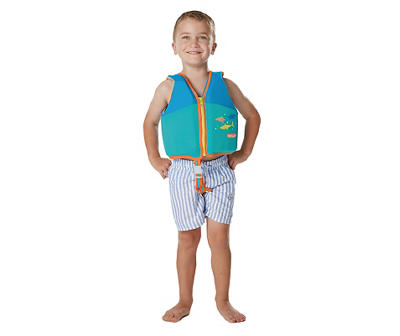 Level 2 Size S/M Blue Shark Swim Trainer Vest