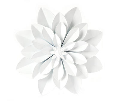 White Metal Flower Wall Decor
