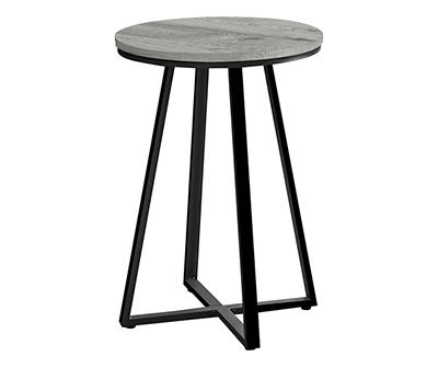 Gray Wood Look & Metal Accent Table