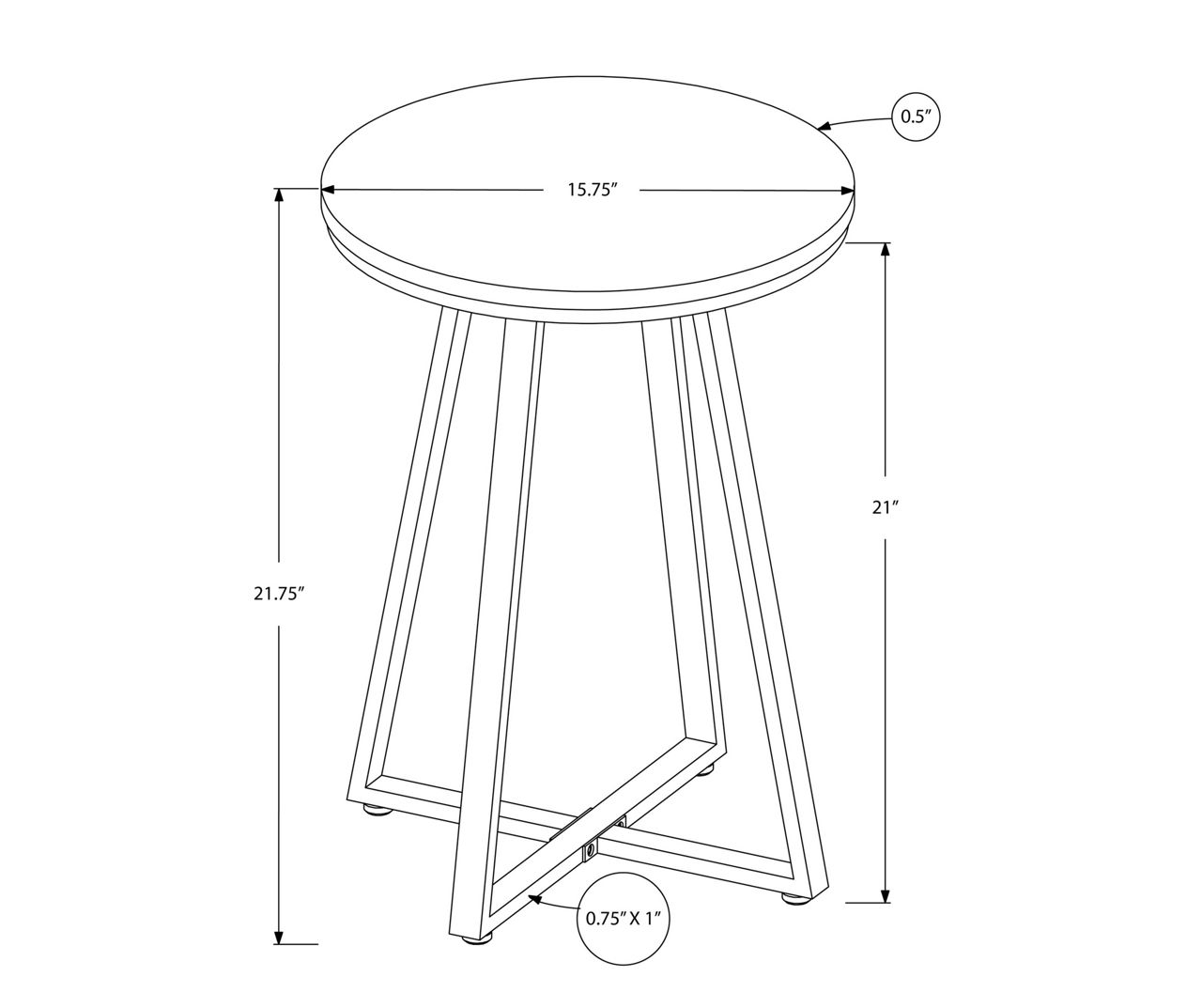 Monarch Black Metal Accent Table | Big Lots