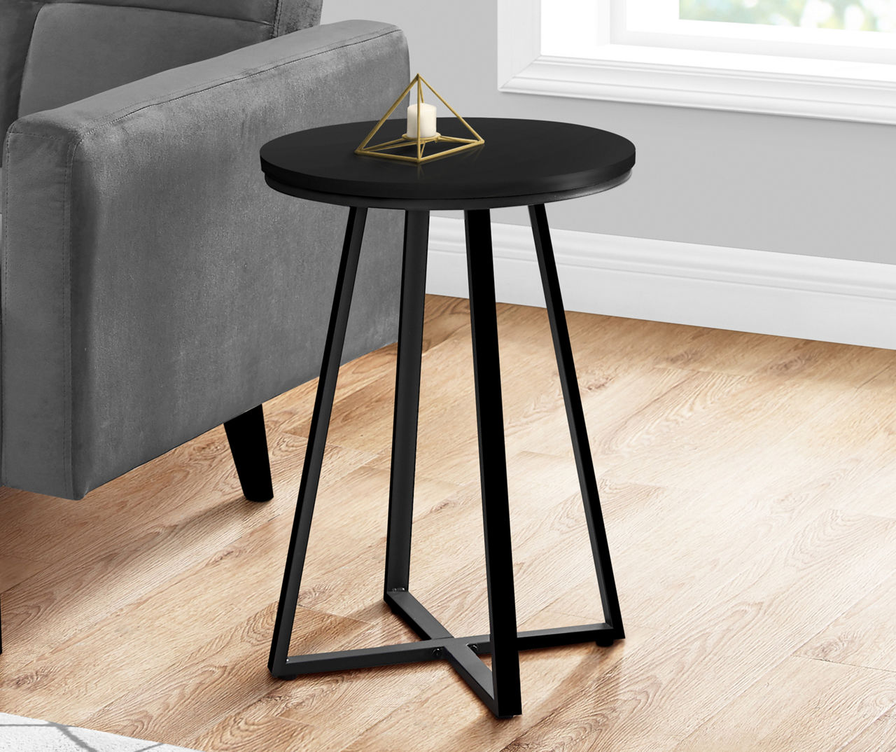 Black Metal Accent Table