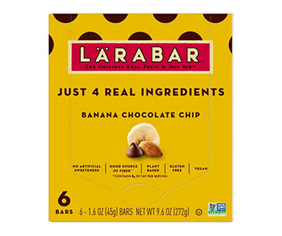 Banana Chocolate Chip Bars, 6-Count