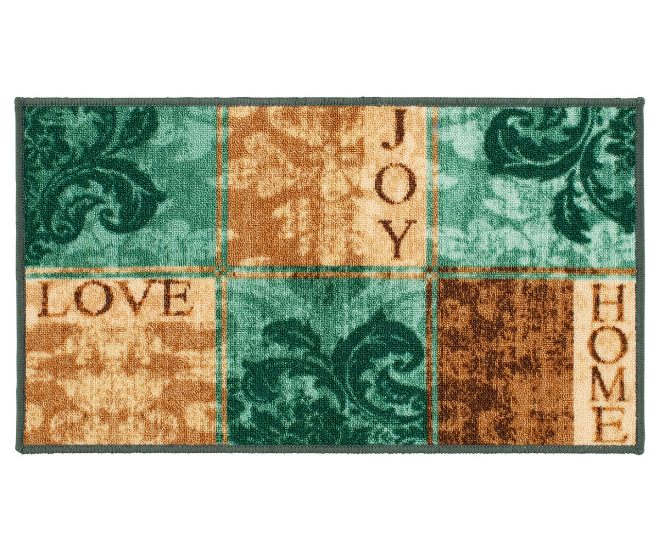 Samba Green & Tan Inspirational Words Accent Rug, (30" x 18") Big Lots