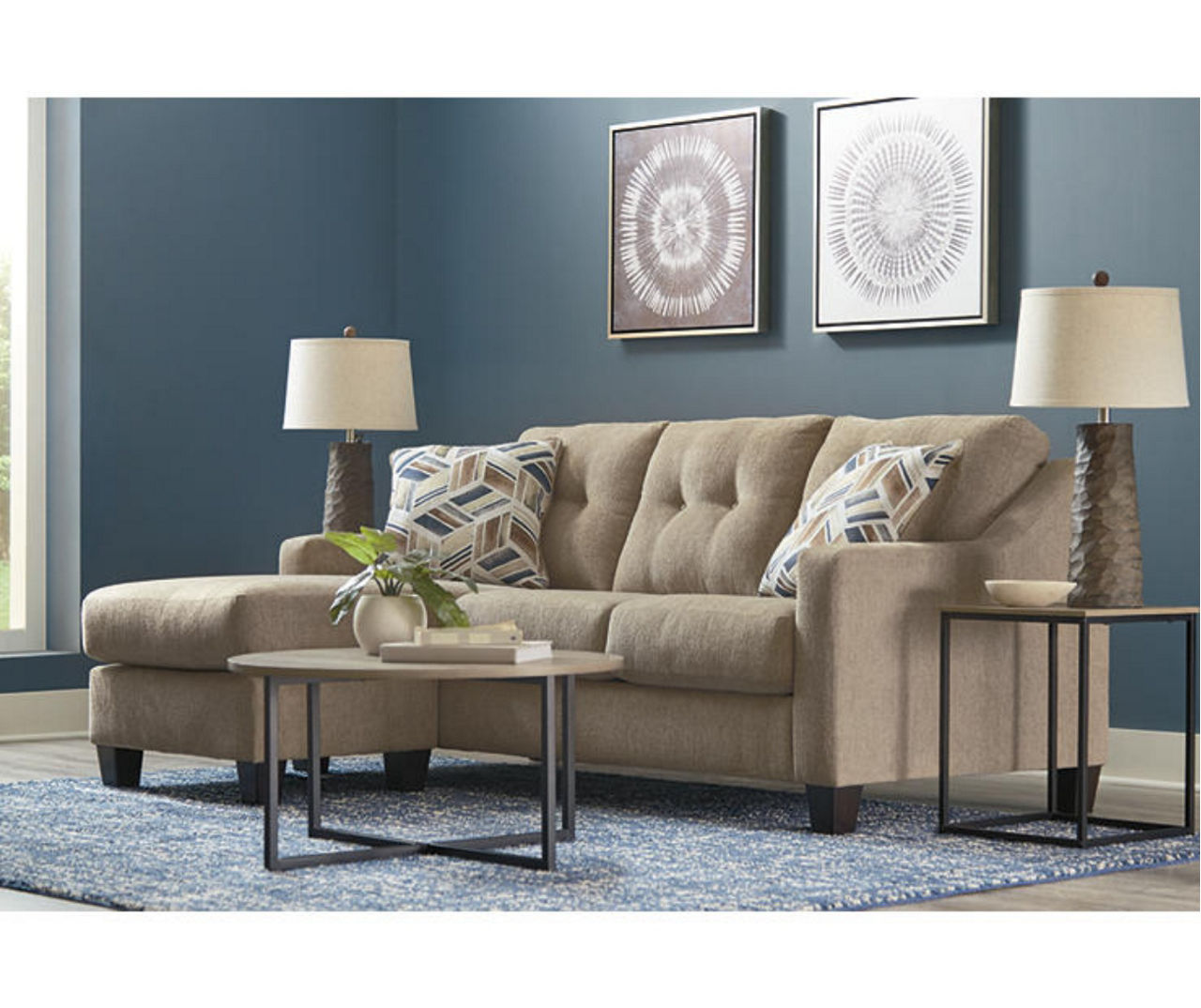 Signature design by ashley wadeworth living room table deals set