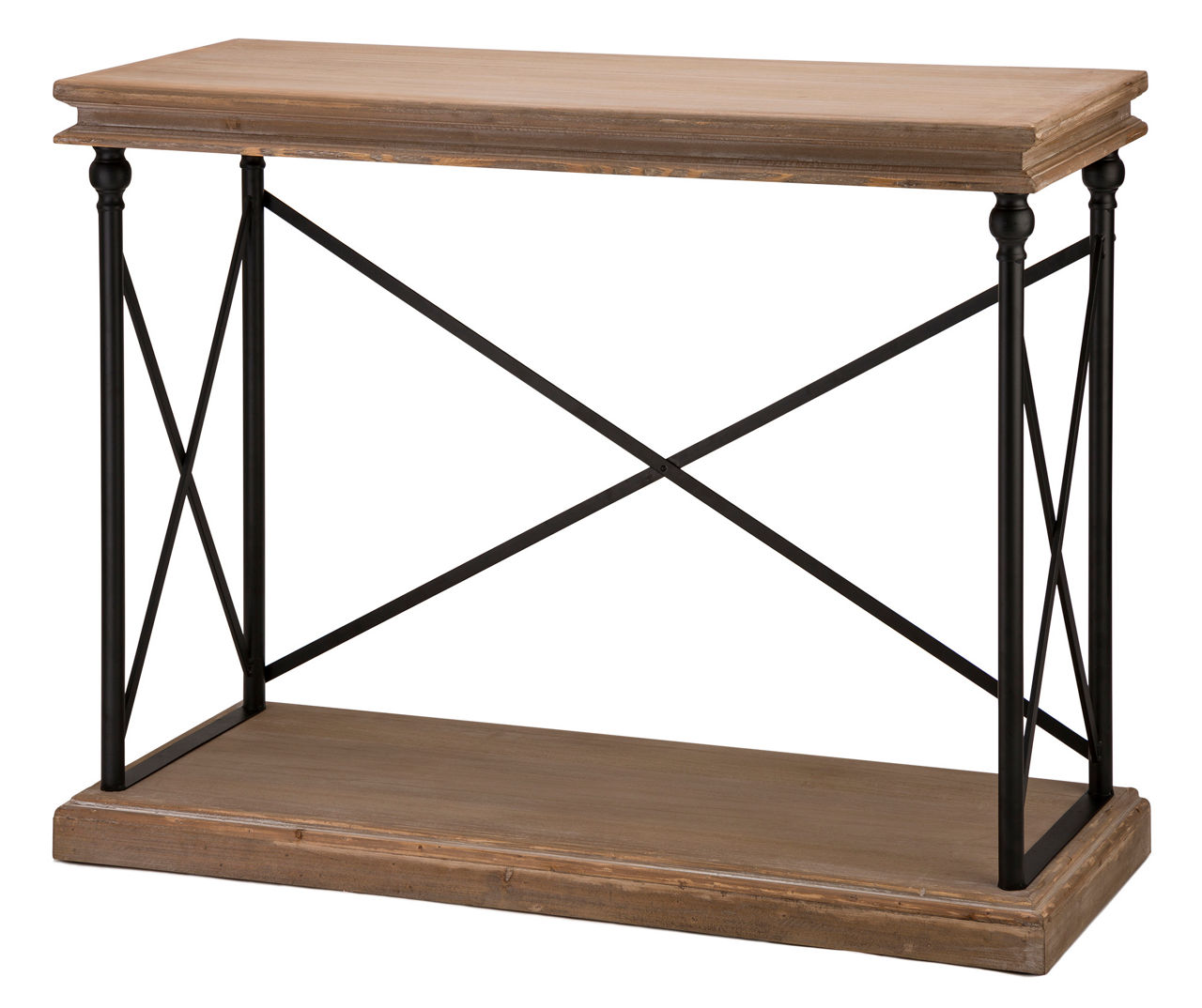 French Vintage Antique Brown Console Table