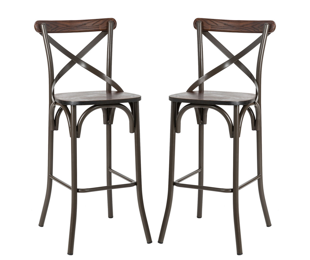 Glitzhome Glitzhome 43" X Back Bar Stools, 2Pack Big Lots