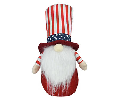 Uncle Sam Patriotic Gnome Plush Tabletop Decor