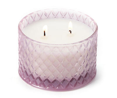 Lavender Cedarwood Purple Diamond-Embossed Jar Candle, 10 oz.