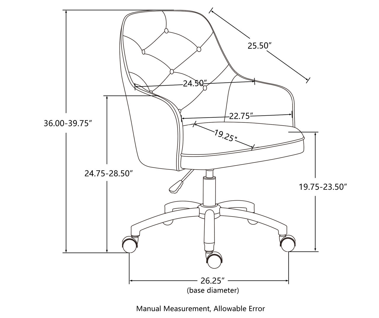 Guide to office chair base dimensions