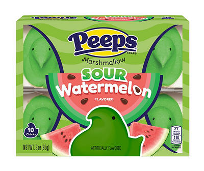 Sour Watermelon Marshmallow Chicks, 10-Count