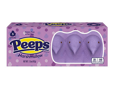 Purple Marshmallow Chicks, 5-Count