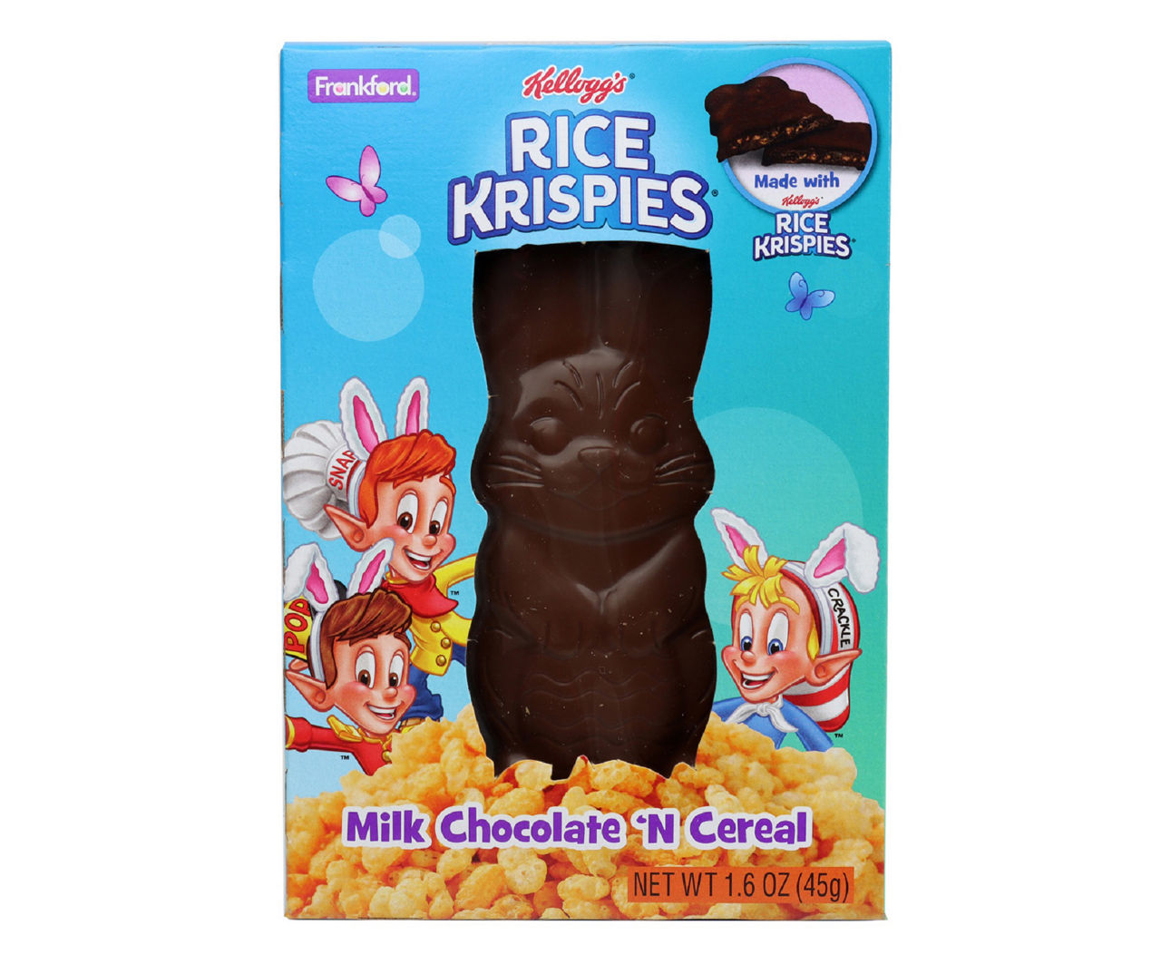 Frankford Rice Krispies Cereal & Milk Chocolate Bunny, 1.6 Oz.