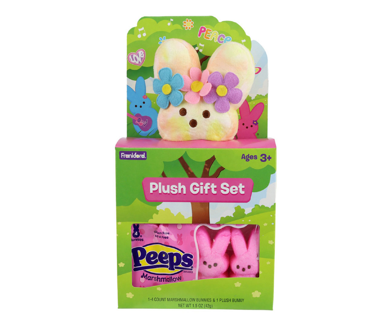 PEEPS® 17 Tie Dye Bunny Plush