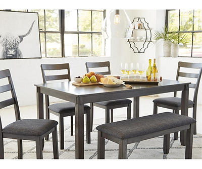 Fairview 6-Piece Dining Set with Bench