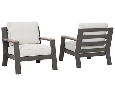 Signature Design By Ashley Tropicava Wood Look & Metal Cushioned Patio Lounge Chair - Big Lots