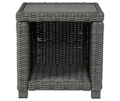 Elite Park All-Weather Wicker Patio End Table