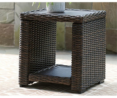 Grasson Lane All-Weather Wicker Patio End Table