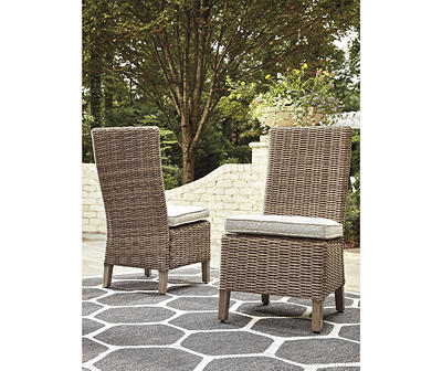 Beachcroft Wicker Cushioned Patio Dining Chairs, 2-Pack